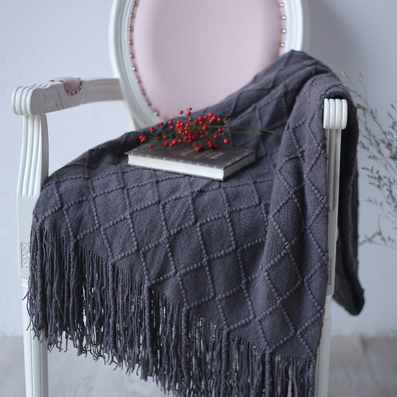 Coperta divano con losanghe