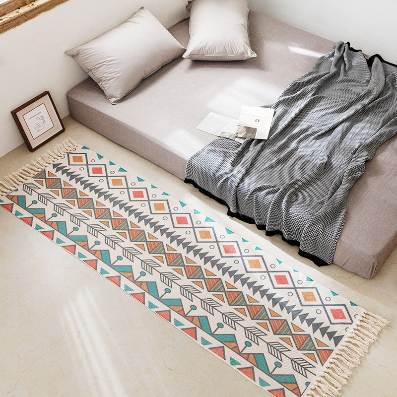 Tappeto geometrico lino