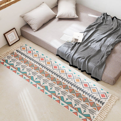Tappeto geometrico lino