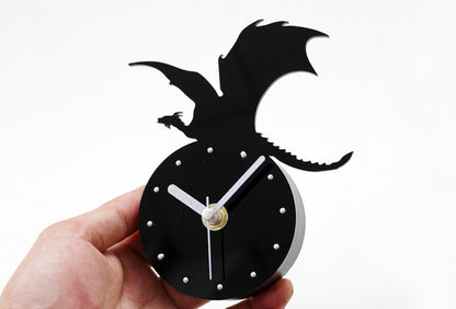 Orologio da parete Drago nero 3D