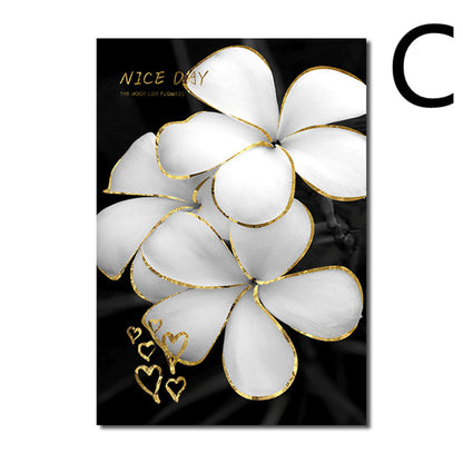 Poster fiori bianco e nero