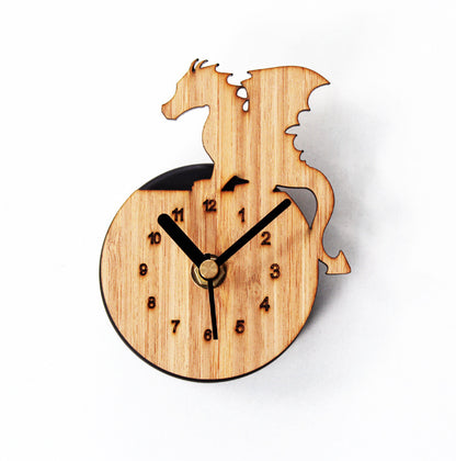 Orologio da parete Drago sagomato legno