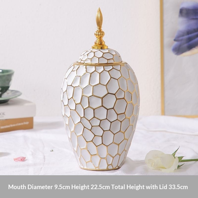 Vaso ceramica dorato Nordic