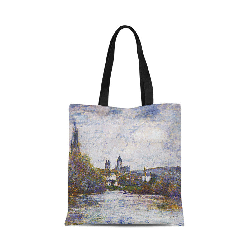 Borsa tela tramonto dipinto