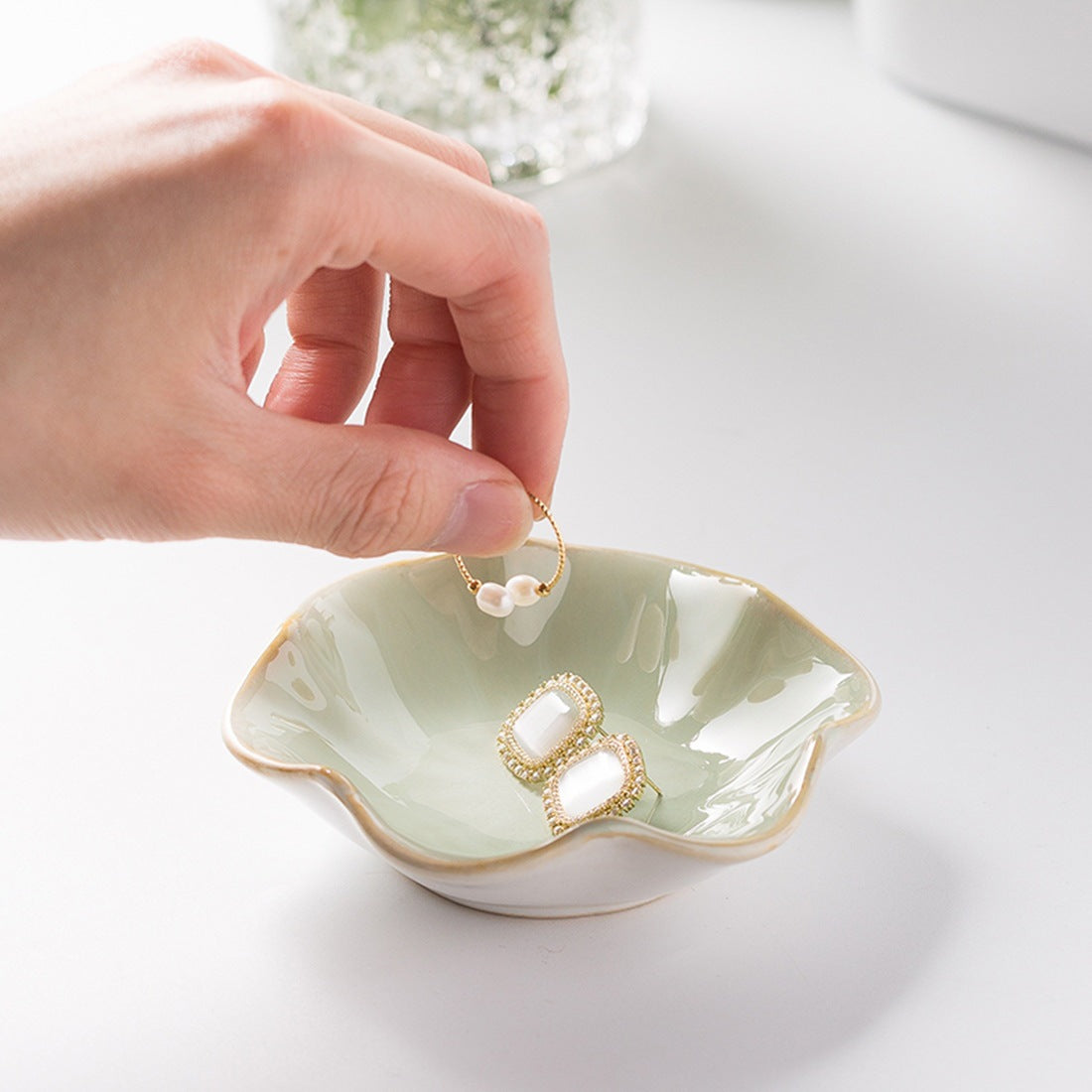 Vassoio bijoux ceramica