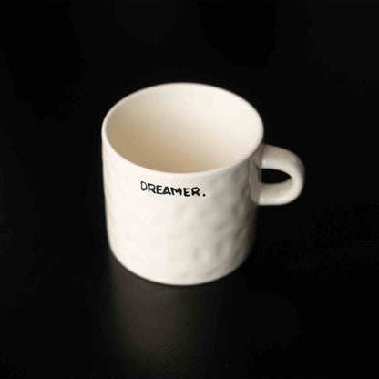 Tazza ceramica lettere stile retrò