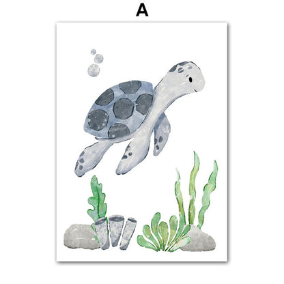 Quadro animali marini