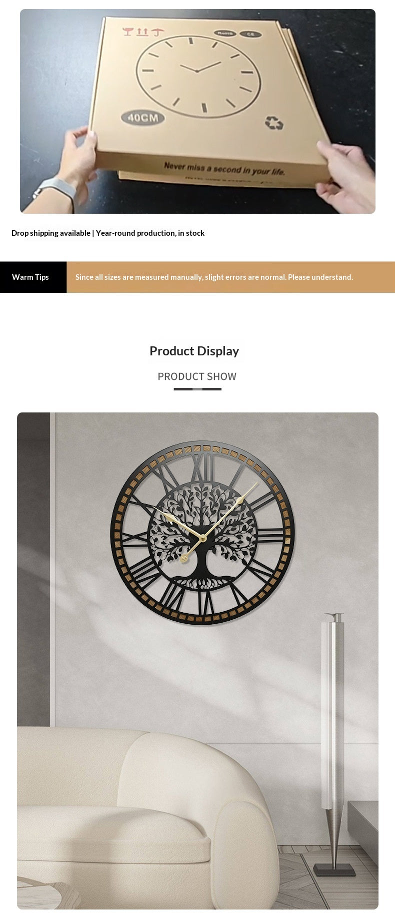 Orologio da parete Albero vita
