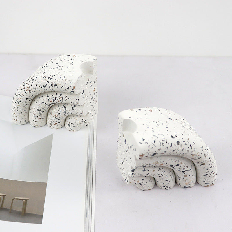 Portacandele terrazzo