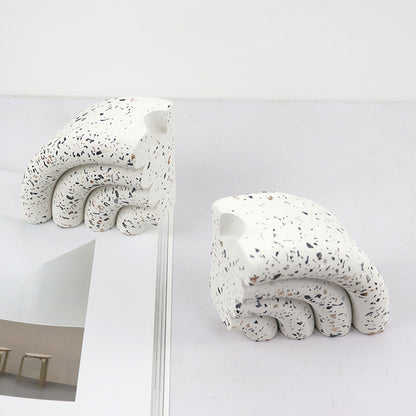Portacandele terrazzo