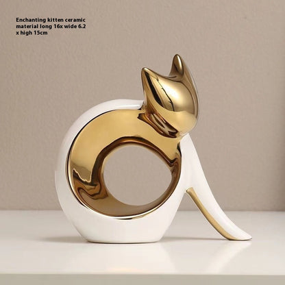 Gatto della fortuna ceramica