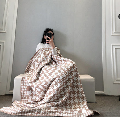 Coperta cashmere spina di pesce