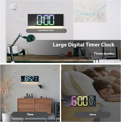 Orologio da parete LED neon