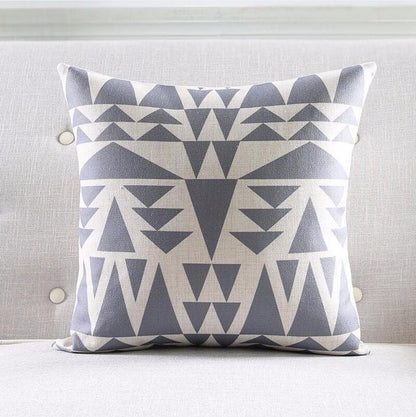 Cuscino lino righe geometriche