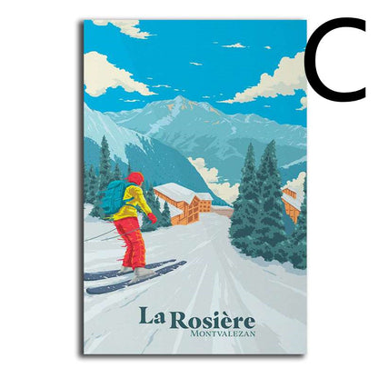 Poster montagna sci