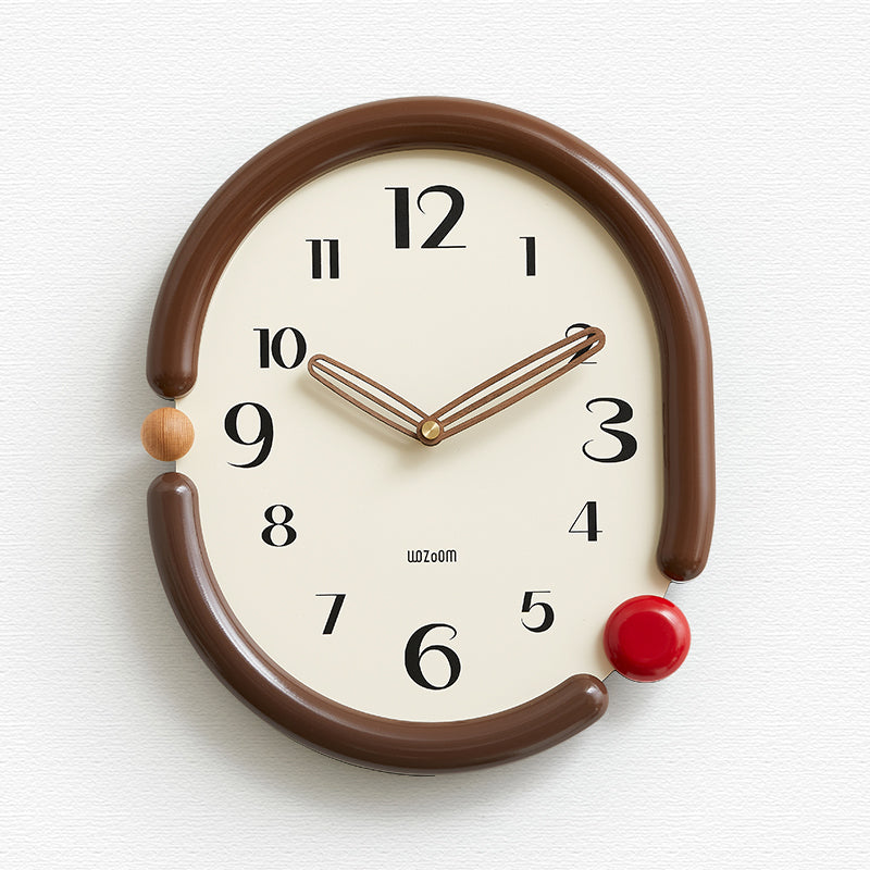 Orologio da parete Sagoma rossa con sfere