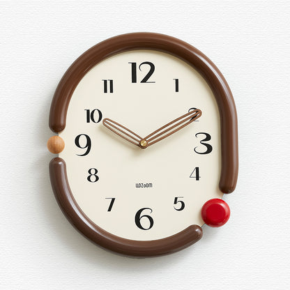 Orologio da parete Sagoma rossa con sfere