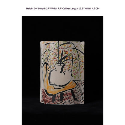 Vaso ceramica figure astratte