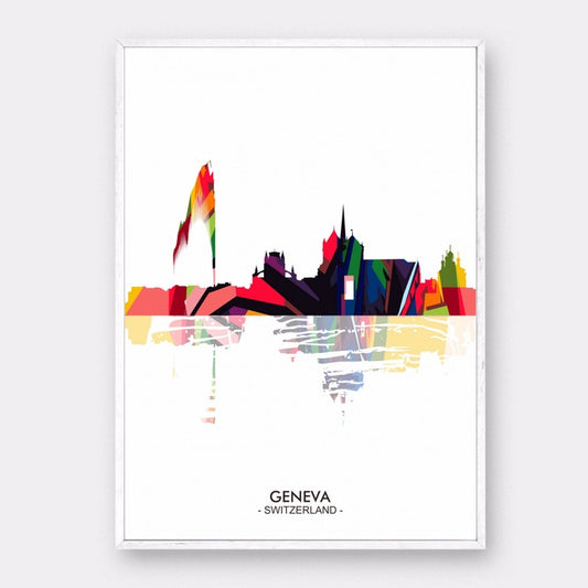 Quadro su tela Skyline Kolkata Amburgo Zagabria