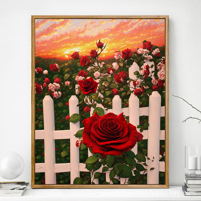 Dipinto rosa digitale fai da te