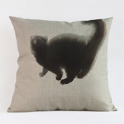 Copri cuscino gatto nero e bianco