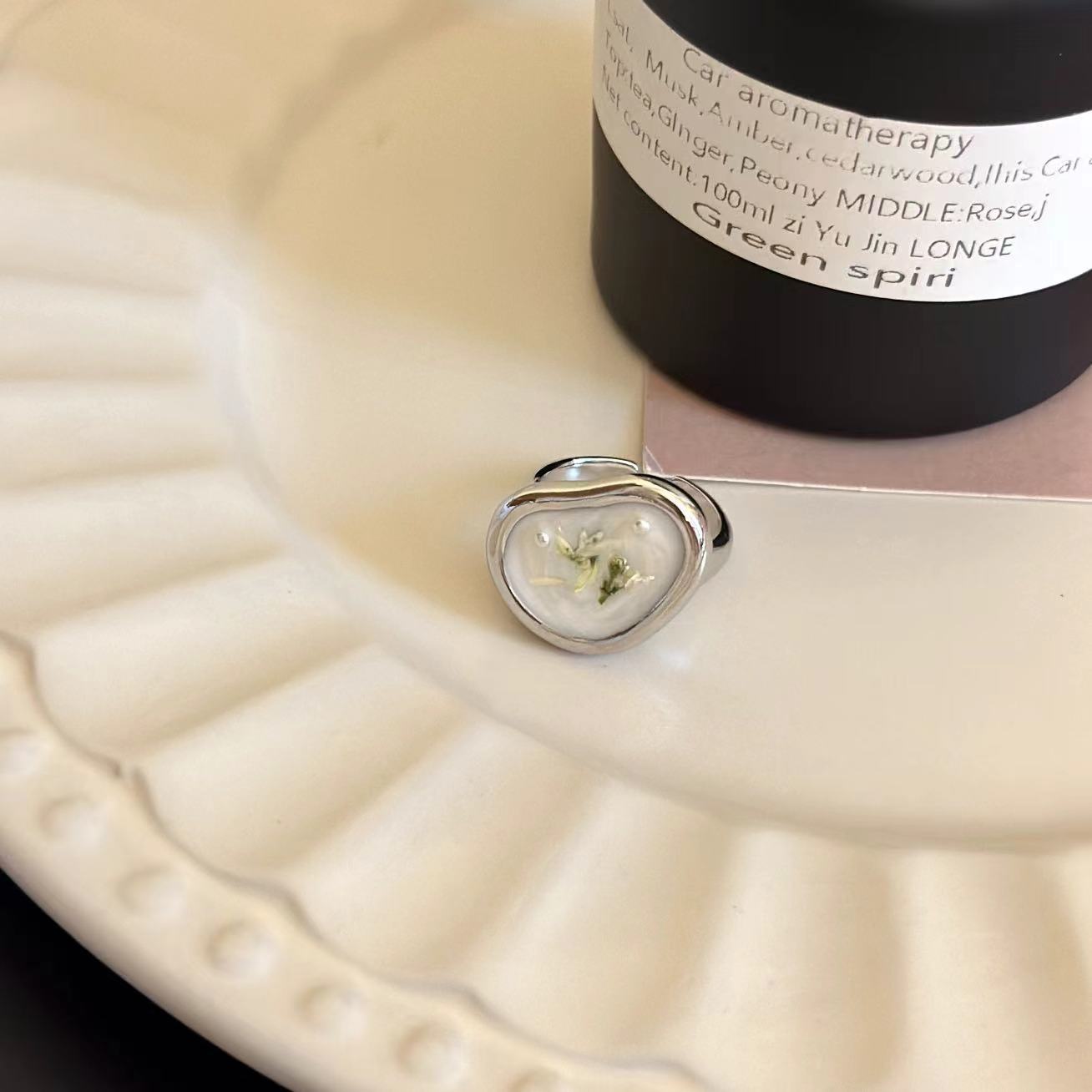 Anello Fiore Smaltato