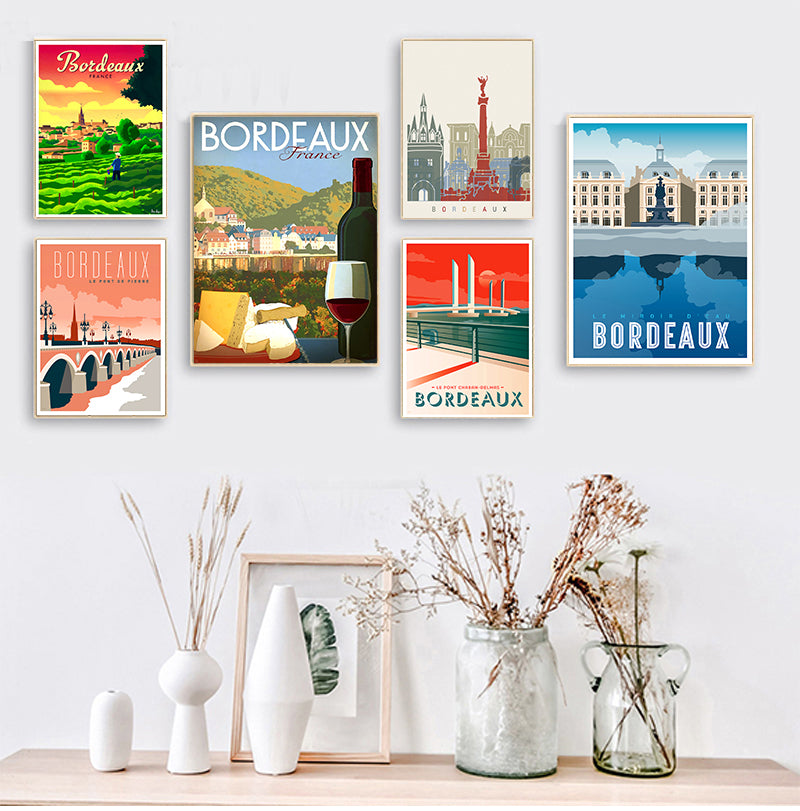 Poster mappa vini vintage