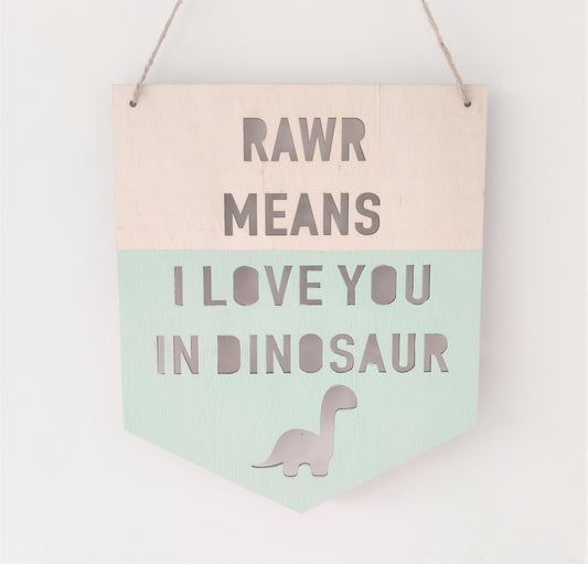 Quadro in MDF Dinosauro