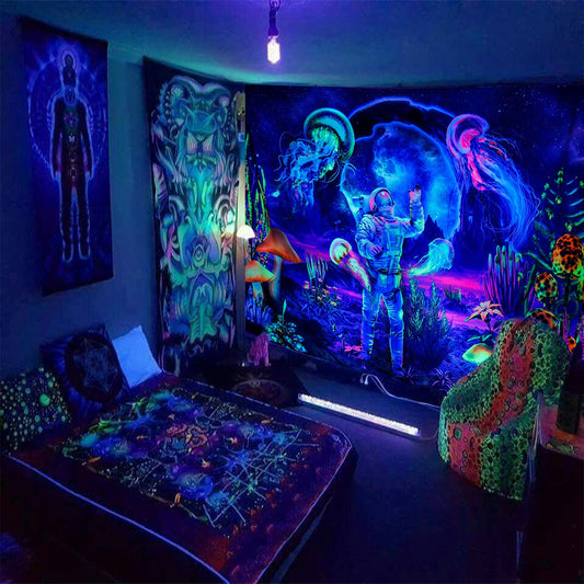 Arazzo Paesaggio psichedelico neon