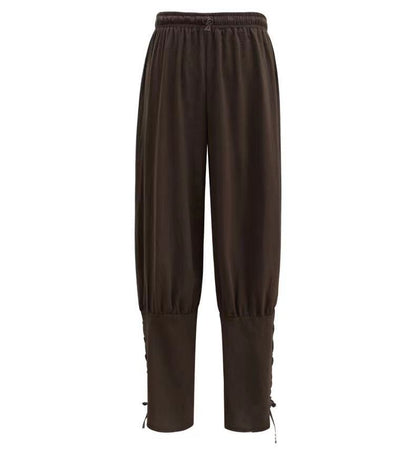 Pantaloni medievali in cotone e lino