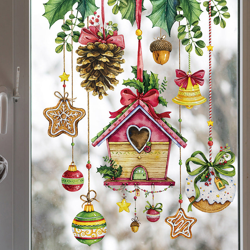 Adesivo casetta natalizia