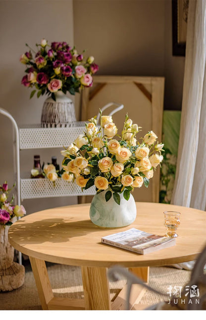 Decorazione fiori rosa retrò