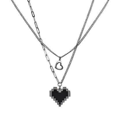 Collana pixel cuore