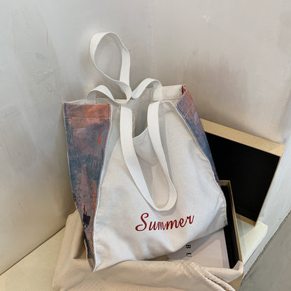 Borsa fiori dipinti