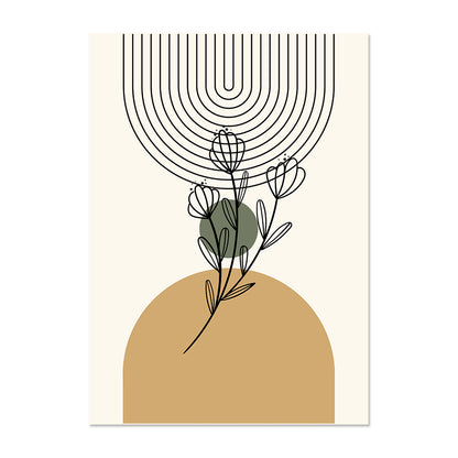 Quadro su tela Forme curve e cerchi minimalisti