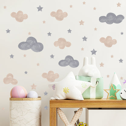 Sticker nuvole e stelle