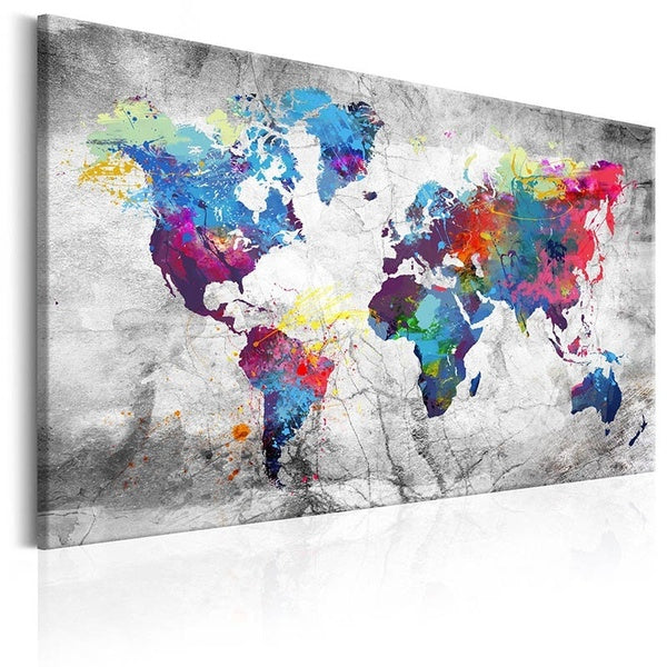 Quadro mappa del mondo