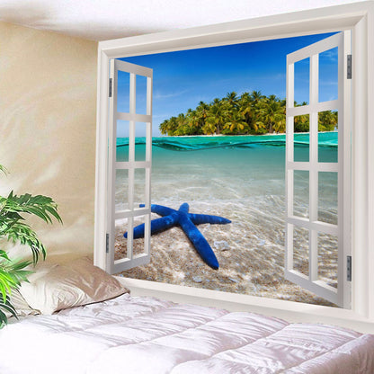Tappezzeria stella marina blu