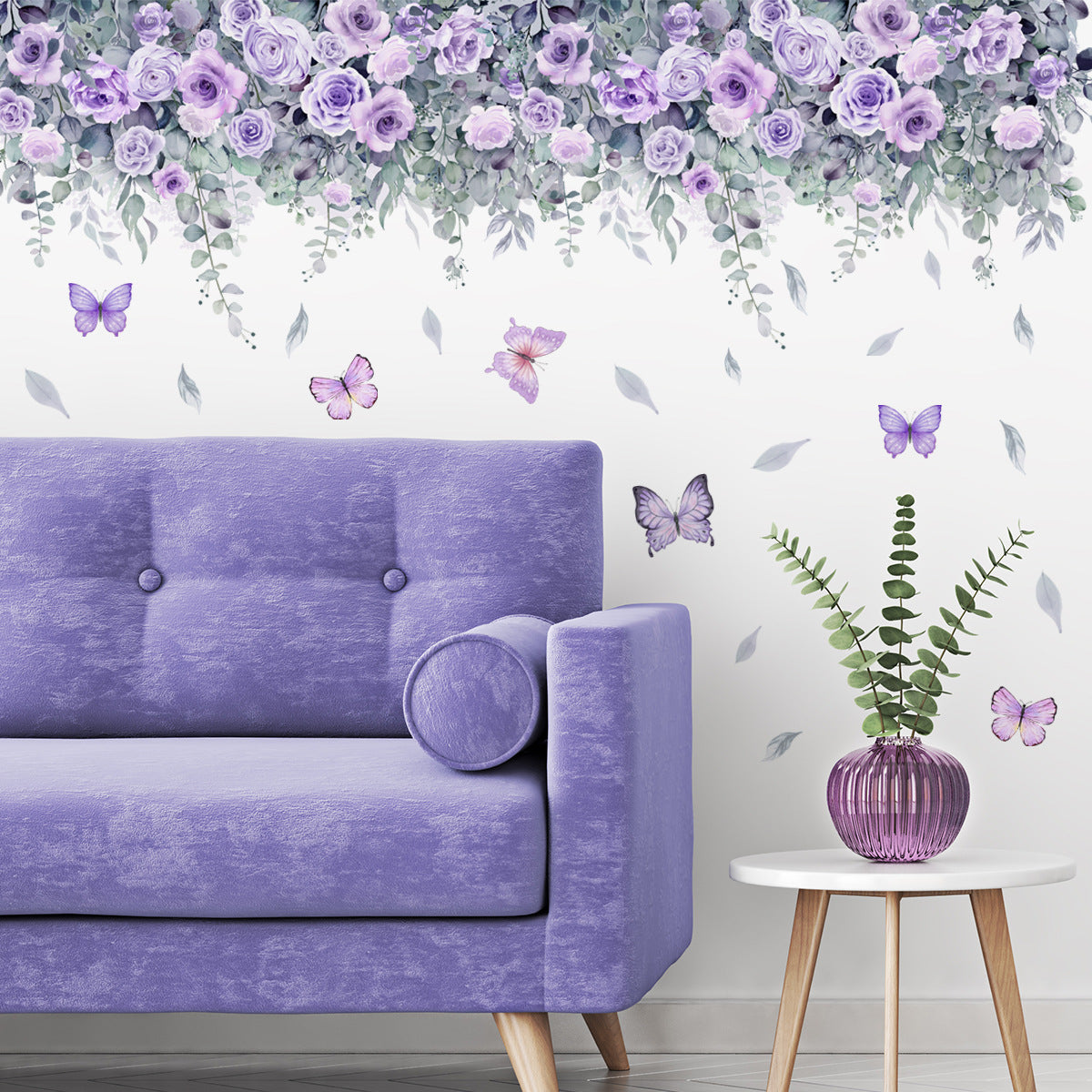 Adesivo murale Fiori e piante viola