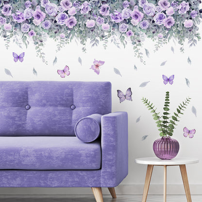 Adesivo murale Fiori e piante viola