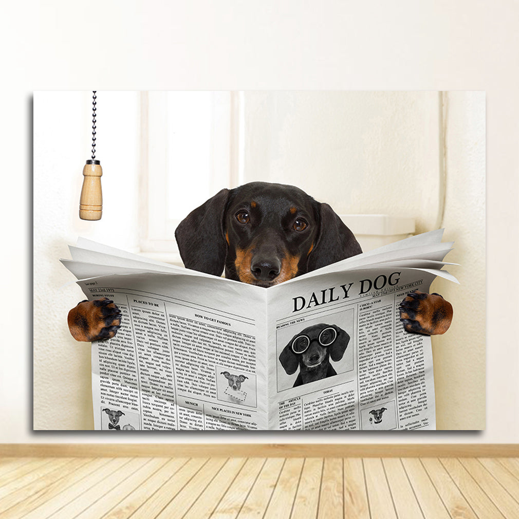 Quadro cane che legge