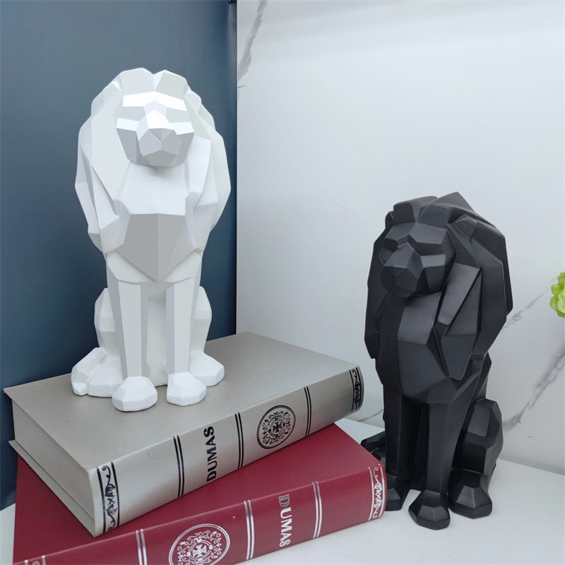 Statuetta Leone Geometrico
