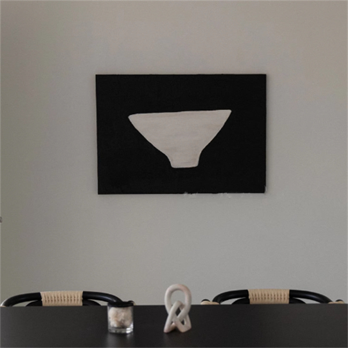 Tela astratta bianco nero