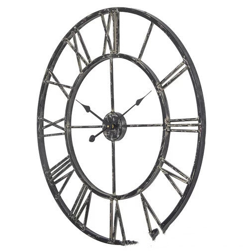 Orologio da parete Elementi trapezoidali legno