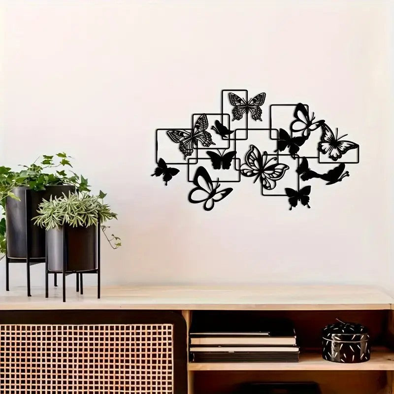 Decorazione murale ferro alberi