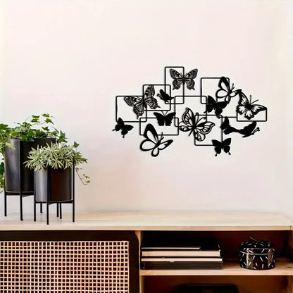 Decorazione murale ferro alberi