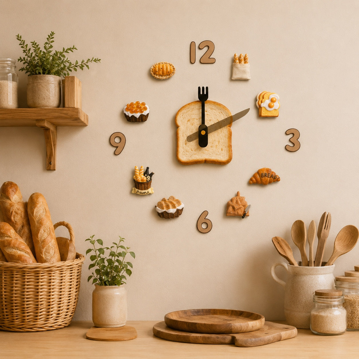 Orologio da parete Panetteria magnetico