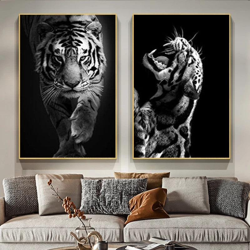 Stampa Tigre Bianco e Nero