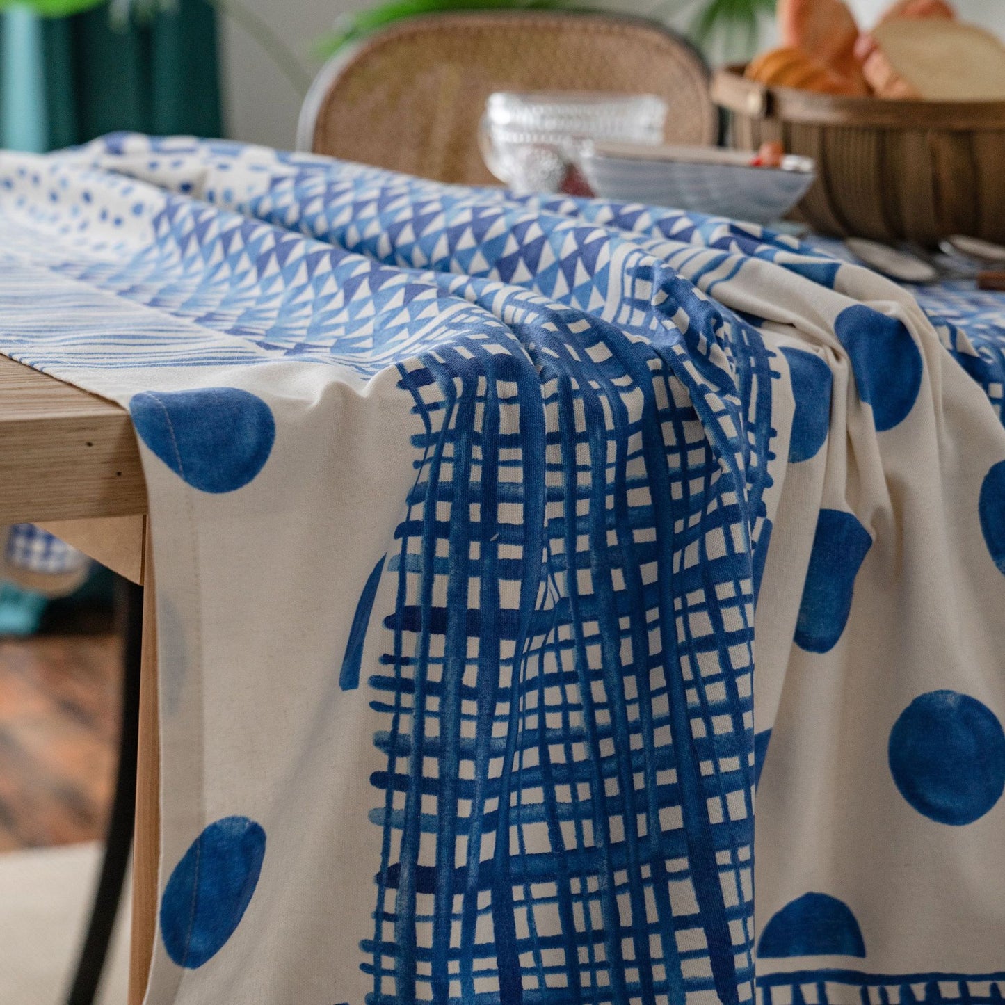 Tovaglia mosaico blu