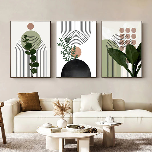 Quadro su tela Tre piante verdi